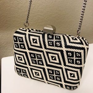 Zara Geometric Print Minaudiere Clutch Crossbody